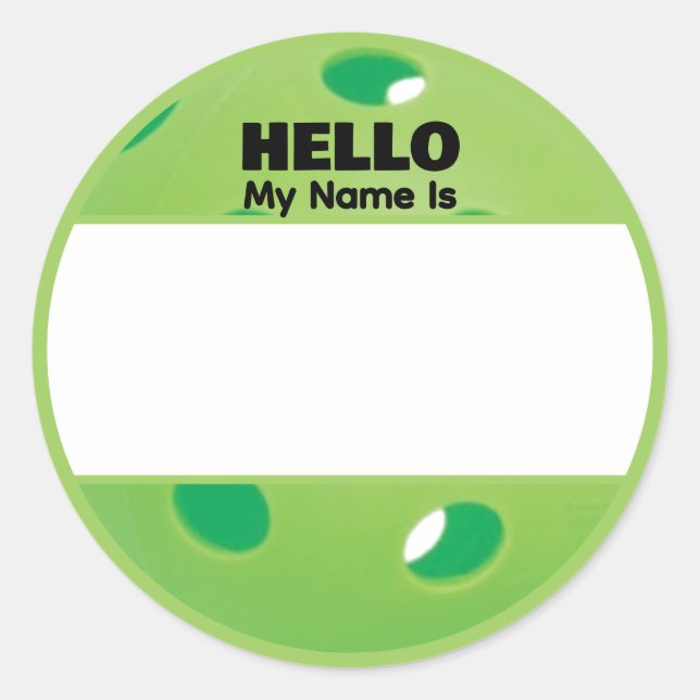 Pickleball Name Tags -Tournaments Socials Lessons (Front)