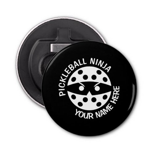 Pickleball ninja cute graphic bottle opener