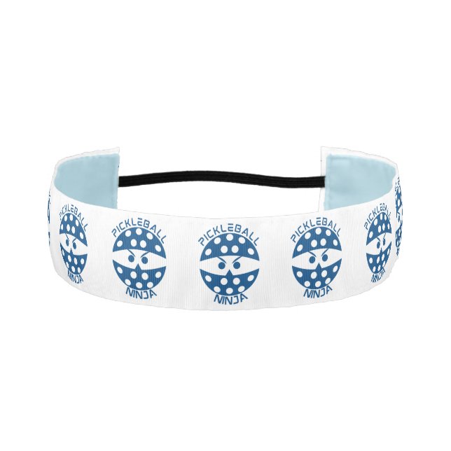 Pickleball ninja pattern blue athletic headband (Front)
