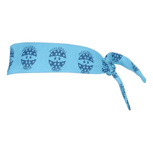 Pickleball ninja pattern blue  blue tie headband
