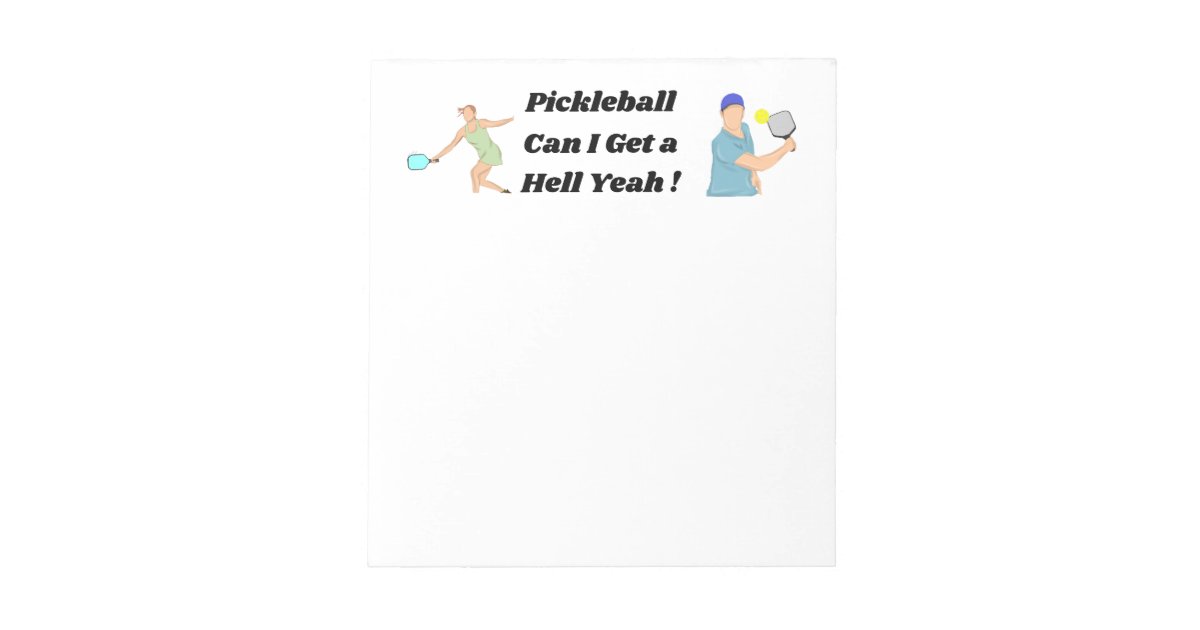 Picklball Notepad Pickleball Notepad. Funny Pickleball Notepad. Notepad | Zazzle