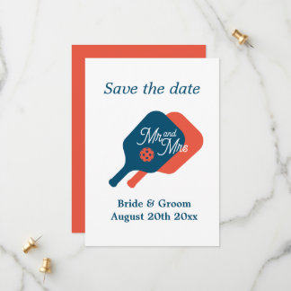 Pickleball obsession wedding save the date cards