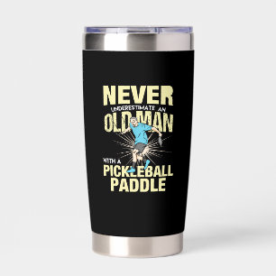 Pickleball - Old Man With A Pickleball Paddle Insulated Tumbler