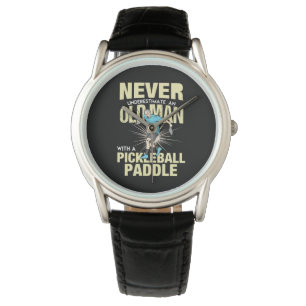 Pickleball - Old Man With A Pickleball Paddle Watch