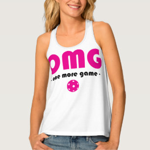 Pickleball One More Game white / pink Tank Top