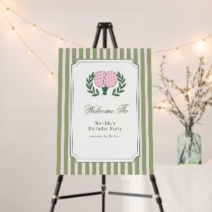 Pickleball Outdoor Adult Birthday Welcome Sign