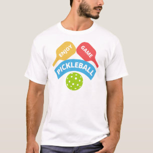 Pickleball Paddle and Ball colorful T-Shirt