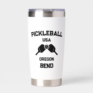 Pickleball Paddle & Ball Bend Oregon USA Custom Insulated Tumbler