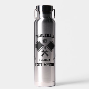 Pickleball Paddle Ball Fort Myers Florida Custom Water Bottle
