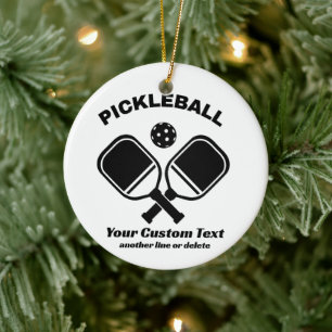 Pickleball Paddle Ceramic Ornament