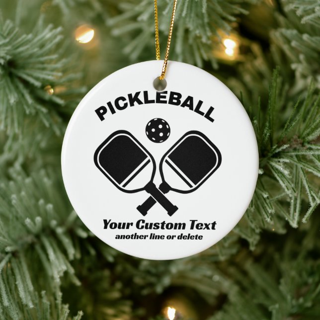Pickleball Paddle Ceramic Ornament (Tree)