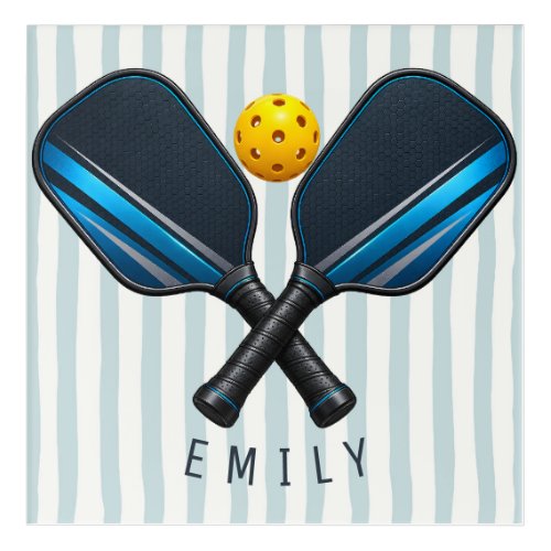 Pickleball Paddle Custom Name Pickleball Player  Acrylic Print