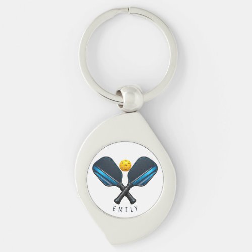 Pickleball Paddle Custom Name Pickleball Player Keychain