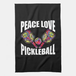 Pickleball Paddle Design Kitchen Towel