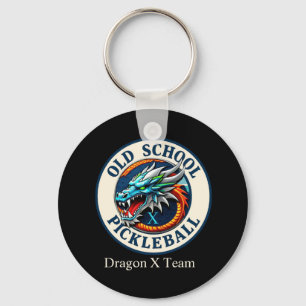 Pickleball Paddle -Dragon X Old School Pickleball Keychain