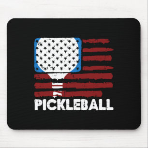 Pickleball Paddle Flag Pickle Ball Patriot Men Mouse Pad