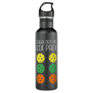 Pickleball Paddle - Funny Check Out My Six Packs P Stainless Steel Water Bottle