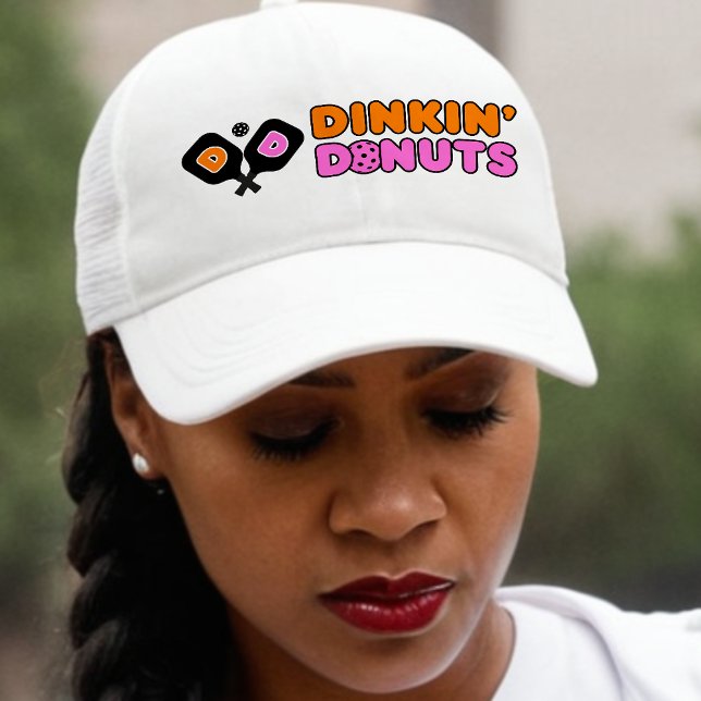 Pickleball Paddle Funny Dinkin Donuts Dinking Trucker Hat (Creator Uploaded)
