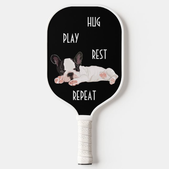 Pickleball Paddle HUG PLAY REST (Front)