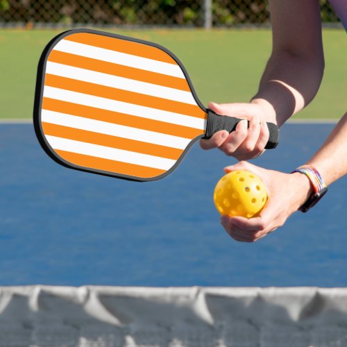 Pickleball Paddle Orange &amp; White Stripe