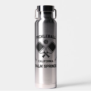 Pickleball Paddle Palm Springs California Custom  Water Bottle