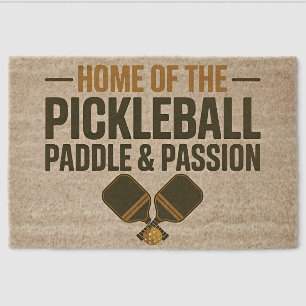 Pickleball Paddle Passion Club Court Welcome Mat