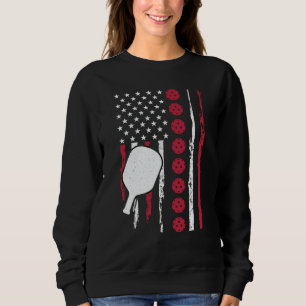 Pickleball Paddle Patriotic US Flag 4Th Of July 1 Sweatshirt