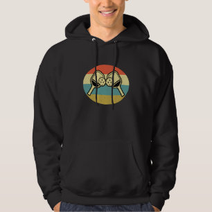 Pickleball Paddle Retro Vintage 70's 80's Hoodie