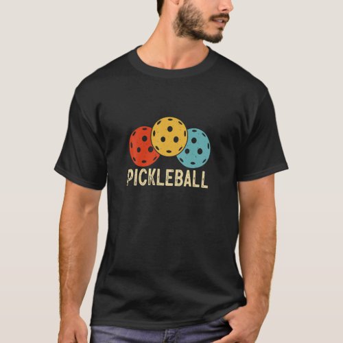 Pickleball  Paddle Sports Player Retro Vintage  T_Shirt