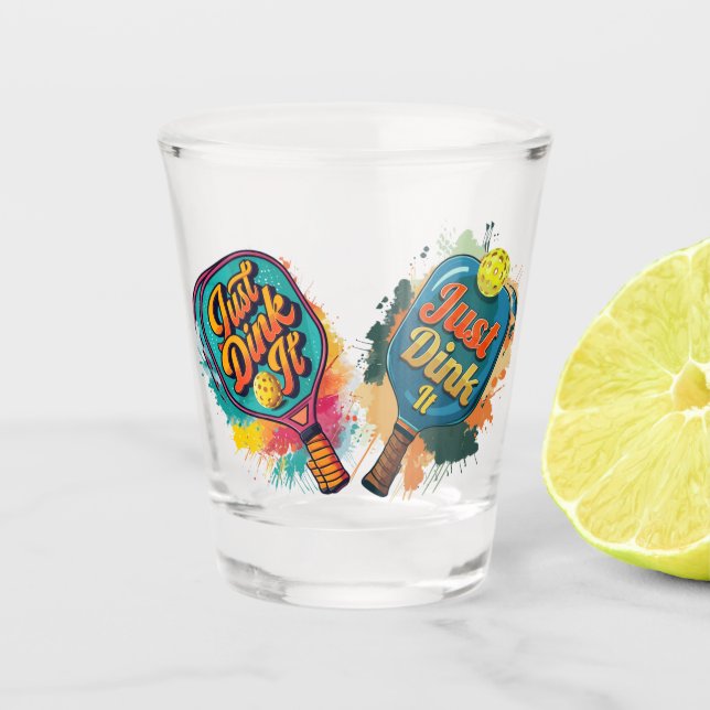 Pickleball Paddle - Sporty & Fun Design Shot Glass (Front)