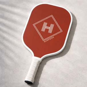 Pickleball Paddle Stylish Geometric Monogram