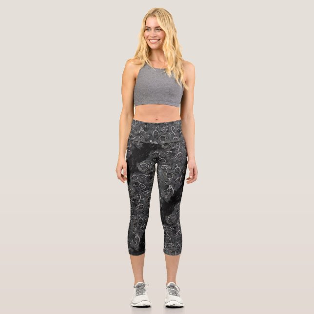 Pickleball paddle tornado!! High Waisted Capris (Front)