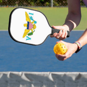 Pickleball Paddle, US Virgin Islands flag Paddle