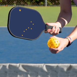 Pickleball Paddle with flag of Alaska, USA
