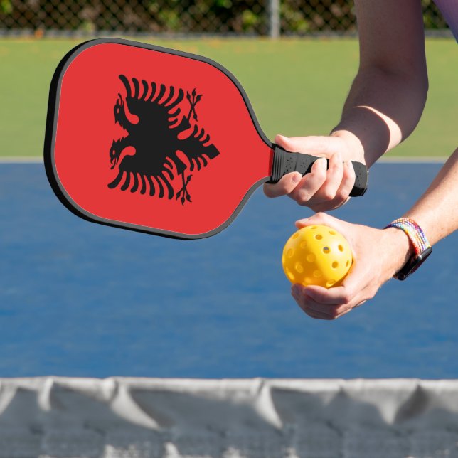 Pickleball Paddle with flag of Albania (Insitu)