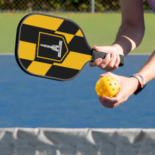 Pickleball Paddle with flag of Baltimore, USA