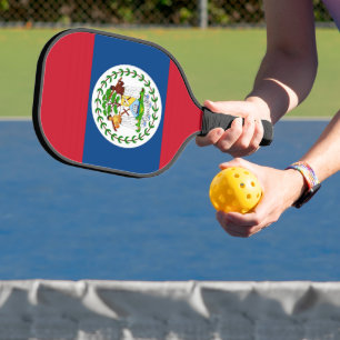 Pickleball Paddle with flag of Belize
