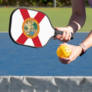 Pickleball Paddle with flag of Florida, USA