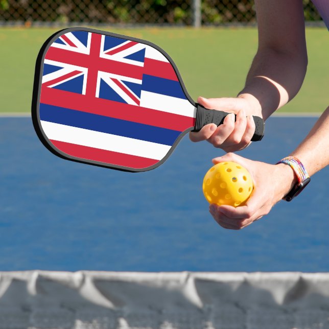Pickleball Paddle with flag of Hawaii, USA (Insitu)