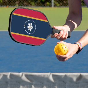 Pickleball Paddle with flag of Mississippi, USA