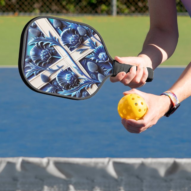 Pickleball Paddle with Scottish Thistles (Insitu)