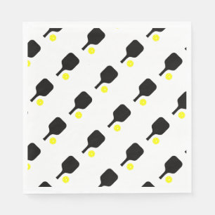 Pickleball paddles & balls napkins