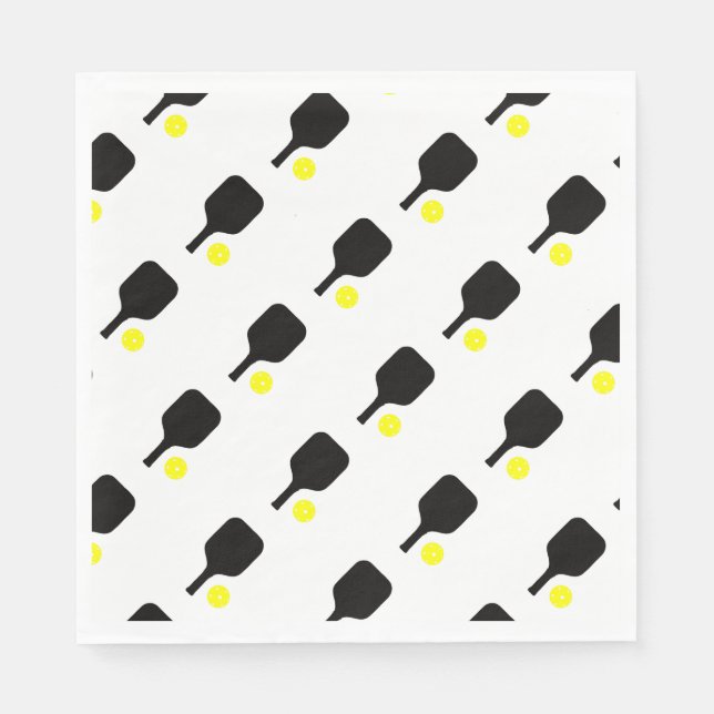 Pickleball paddles & balls napkins (Front)