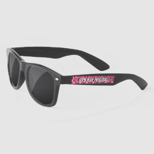 Pickleball Paddles Balls with Fun Cutouts - Pink Sunglasses