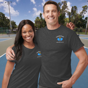 Pickleball Paddles Club Team Logo Custom T-Shirt
