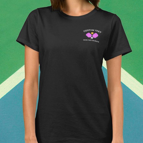 Pickleball Paddles Club Team Logo Custom T_Shirt
