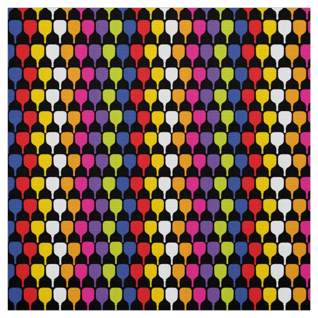 Pickleball paddles, custom background fabric (Swatch)