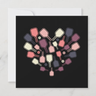 Pickleball Paddles Heart Thank You Card