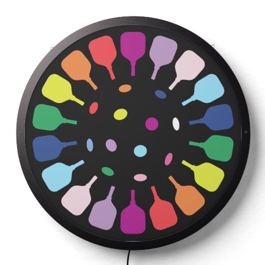 🌕 Pickleball paddles LED Sign (Lights Off)