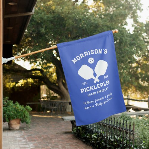 Pickleball Paddles Personalized Home Court Club House Flag